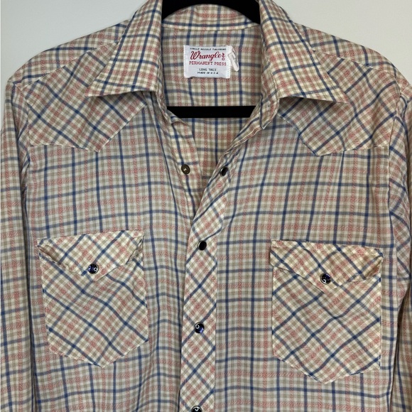 Vintage Wrangler Permanent Press Button Up - Picture 1 of 8